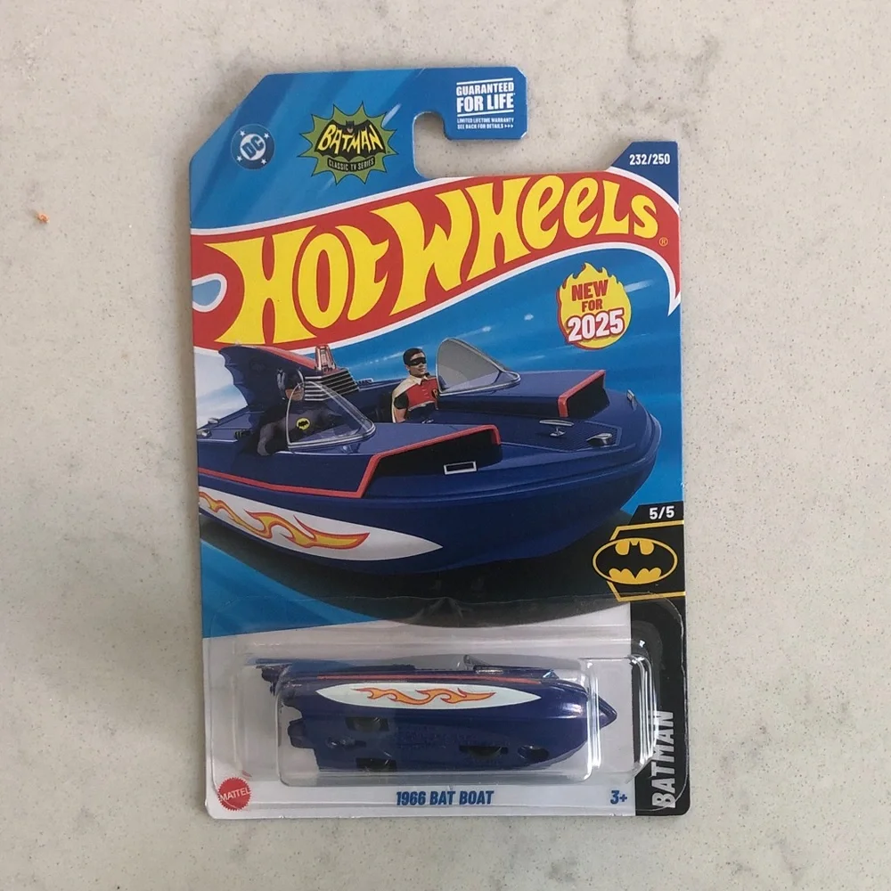 Mattel Hot Wheels 1966 Bat Boat - Blue and Red